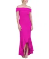Eliza J Women's Off-the-shoulder High-low Hem Gown In Lipstick Red