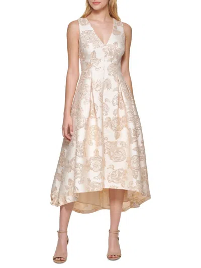 Eliza J Women's Jacquard Fit & Flare Gown In Champagne