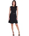 ELIZA J WOMEN'S JEWEL-NECK A-LINE OVERLAY DRESS
