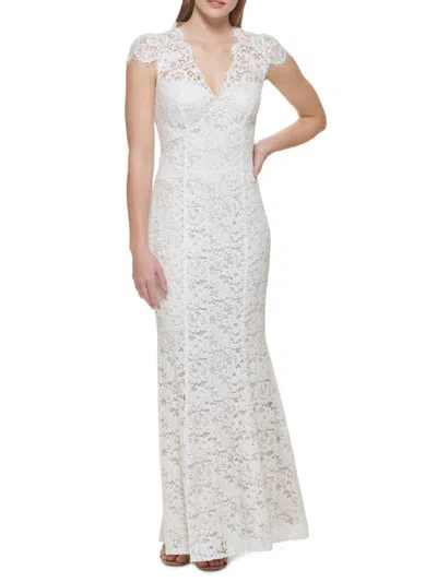 Eliza J Women's Lace Fit & Flare Gown In Ivory