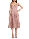 Eliza J Women's Lace Midi Fit & Flare Dress In Blush