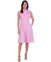 Eliza J Bow Detail Midi Dress In Pink
