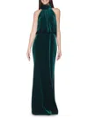 Eliza J Mock Neck Blouson Gown In Green