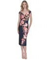 Eliza J Women's Off-the-shoulder Floral Midi Dress
