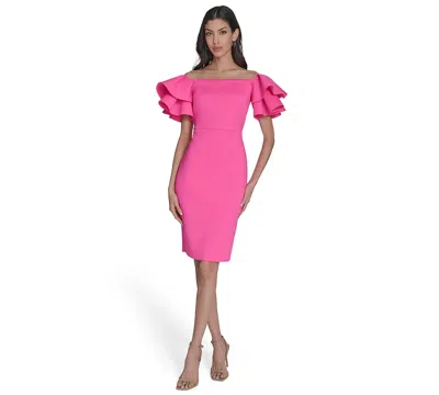 Eliza J Women's Off-the-shoulder Sheath Dress In Pink