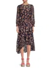 Eliza J Women's Print Midi Dress In Navy