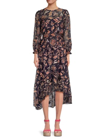 Eliza J Women's Print Midi Dress In Navy