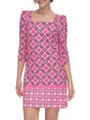 Eliza J Women's Printed Jersey Puff-sleeve Shift Dress