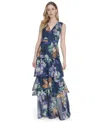Eliza J Women's Printed V-neck Sleeveless Gown