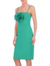 Eliza J Rosette Scuba Sheath Dress In Green