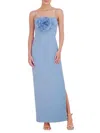 Eliza J Rose Sleeveless Scuba Gown In Light Blue