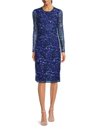 ELIZA J WOMEN'S RUCHED SHEATH MIDI DRESS