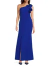 Eliza J Laguna Crepe Gown In Cobalt