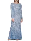 Eliza J Sequin Maxi Dress In Blue