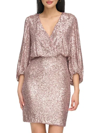 Eliza J Women's Sequined Cocktail Minidress In Purple
