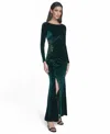 Eliza J Women's Side Ruched Sleeve Gown In Green