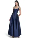 Eliza J Women's Sleeveless Scoop Neck Ball Gown In Blue