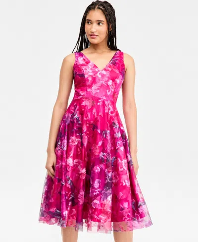 Eliza J Women's Sleeveless V-neck Dress In Pink