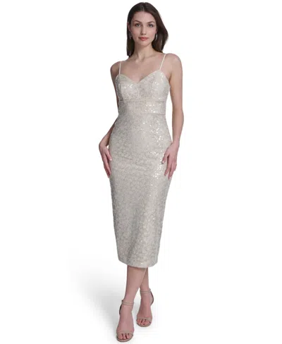 Eliza J Women's Spaghetti Strap V-neck Midi Dress In White