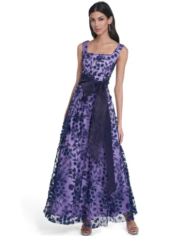 Eliza J Women's Square Neck Ball Gown In Purple