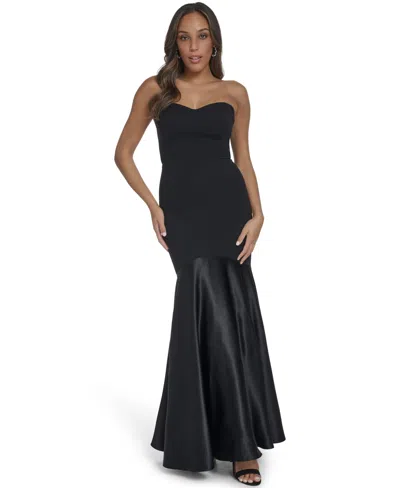 Eliza J Women's Strapless Mermaid Gown In Black