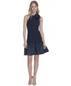 Eliza J Women's Taffeta Rosette Halter Dress In Blue