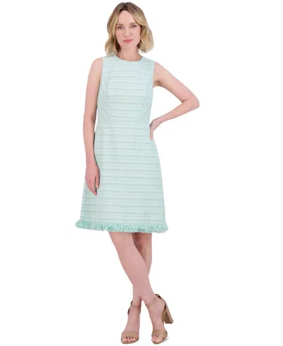 Eliza J Women's Tweed Sleeveless Sheath Dress In Mint