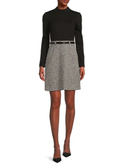 Eliza J Women's Twofer A-line Mini Dress In Black