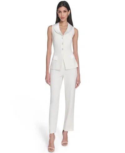 Eliza J Women's V-neck Peplum Jumpsuit In White