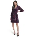 Eliza J Women's V-neck Ruffle Fit And Flare Dress In Multi
