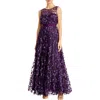 Eliza J Petite Sleeveless 3d Floral Gown In Pink