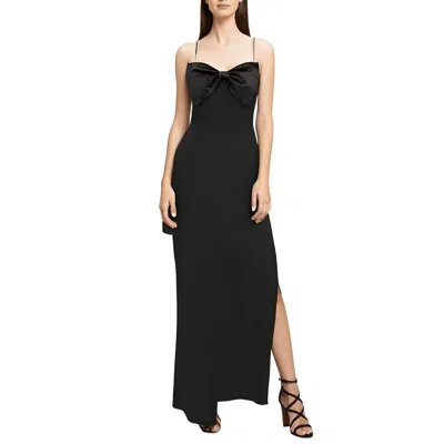 Eliza J Womens Bow Slit Evening Dress In Black