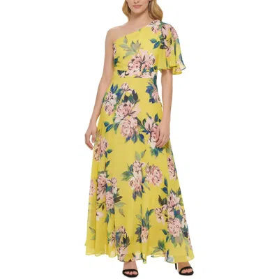 Eliza J Womens Chiffon Maxi Dress In Yellow