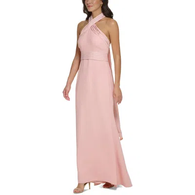 Eliza J Womens Crepe Bow-back Evening Dress In Pink