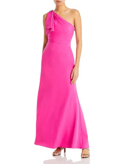 Eliza J Womens Drapey Long Evening Dress In Pink