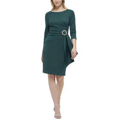 ELIZA J WOMENS EMBELLISHED KNEE LENGTH SHIFT DRESS
