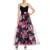 Eliza J Womens Floral Print A-line Formal Dress In Multi