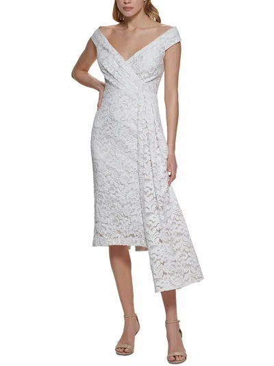 ELIZA J WOMENS LACE OFF-THE-SHOULDER COCKTAIL AND PARTY DRESS