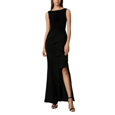 Eliza J Womens Ruffled Sleeveless Evening Dress In Black
