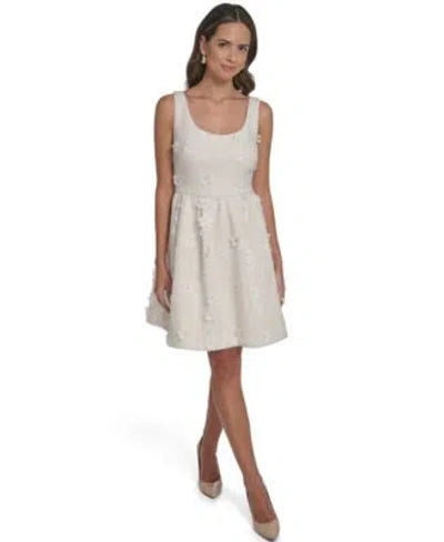 Eliza J Womens Scoop Neck Sleeveless Short Dress In White