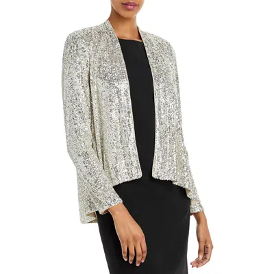 Eliza J Sequin Jacket In Gold