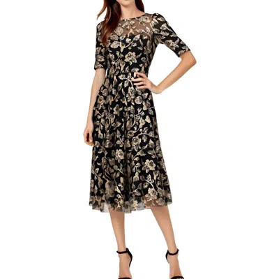 Eliza J Womens Sequined Polyester Midi Dress
