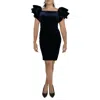 Eliza J Ruffle Sleeve Sheath Dress In Blue
