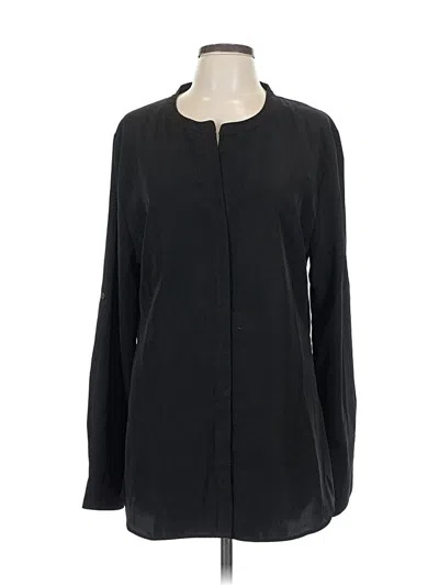 Pre-owned Elizabeth & Clarke Long Sleeve Blouse In Black