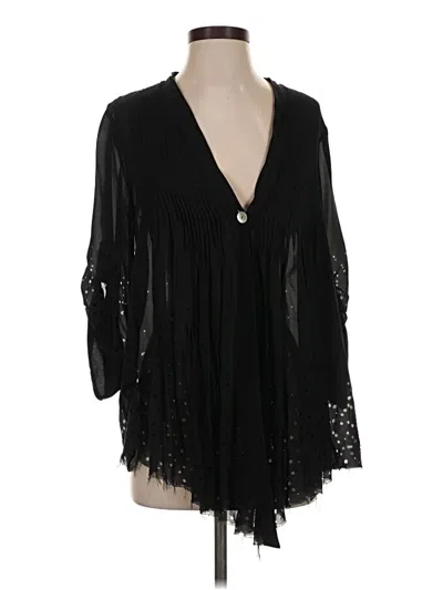 Pre-owned Elizabeth And James 3/4 Sleeve Blouse In Black