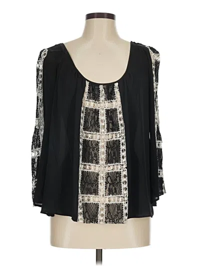 Pre-owned Elizabeth And James 3/4 Sleeve Blouse In Black