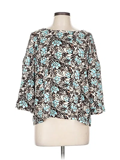 Pre-owned Elizabeth And James 3/4 Sleeve Blouse In Blue