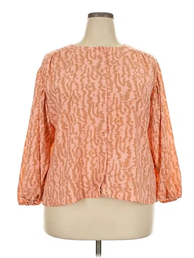 Pre-owned Elizabeth And James 3/4 Sleeve Blouse In Orange