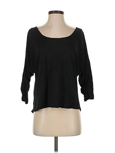 Pre-owned Elizabeth And James 3/4 Sleeve Top Black Boatneck Tops