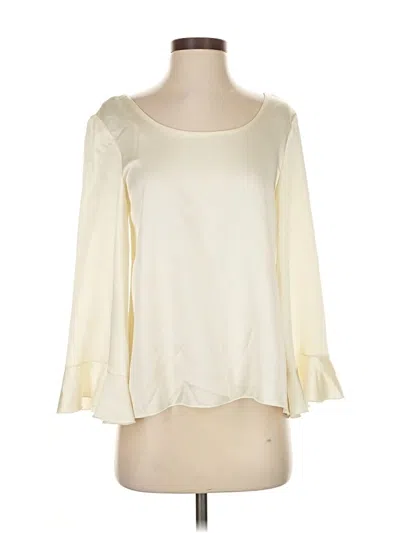 Pre-owned Elizabeth And James 3/4 Sleeve Top Ivory Boatneck Tops